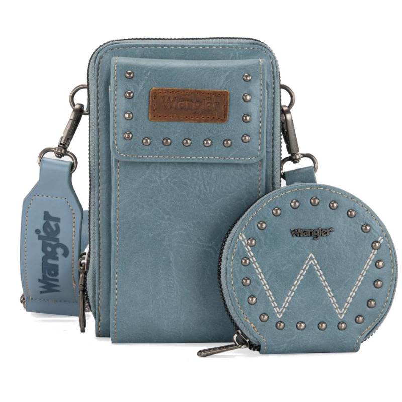 Wrangler Crossbody CELL PHONE Purse With Coin Purse Jean