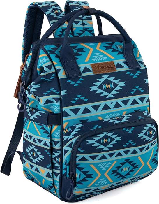 Wrangler Aztec Printed Callie BACKPACK -Navy