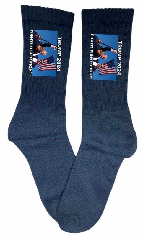 Wholesale Trump2024 Fight Fight Fight Black Color SOCKS