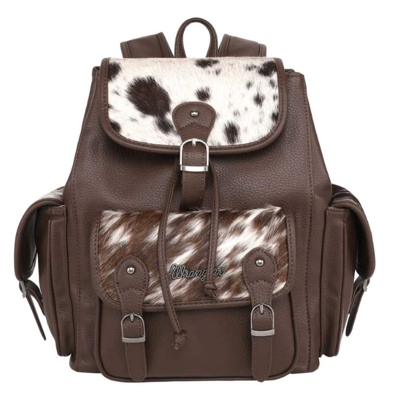 Wrangler Hair-on Cowhide BACKPACK - Coffee