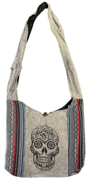 Wholesale Nepal Handmade heavy Cotton with Ghary Border SKULL Bag