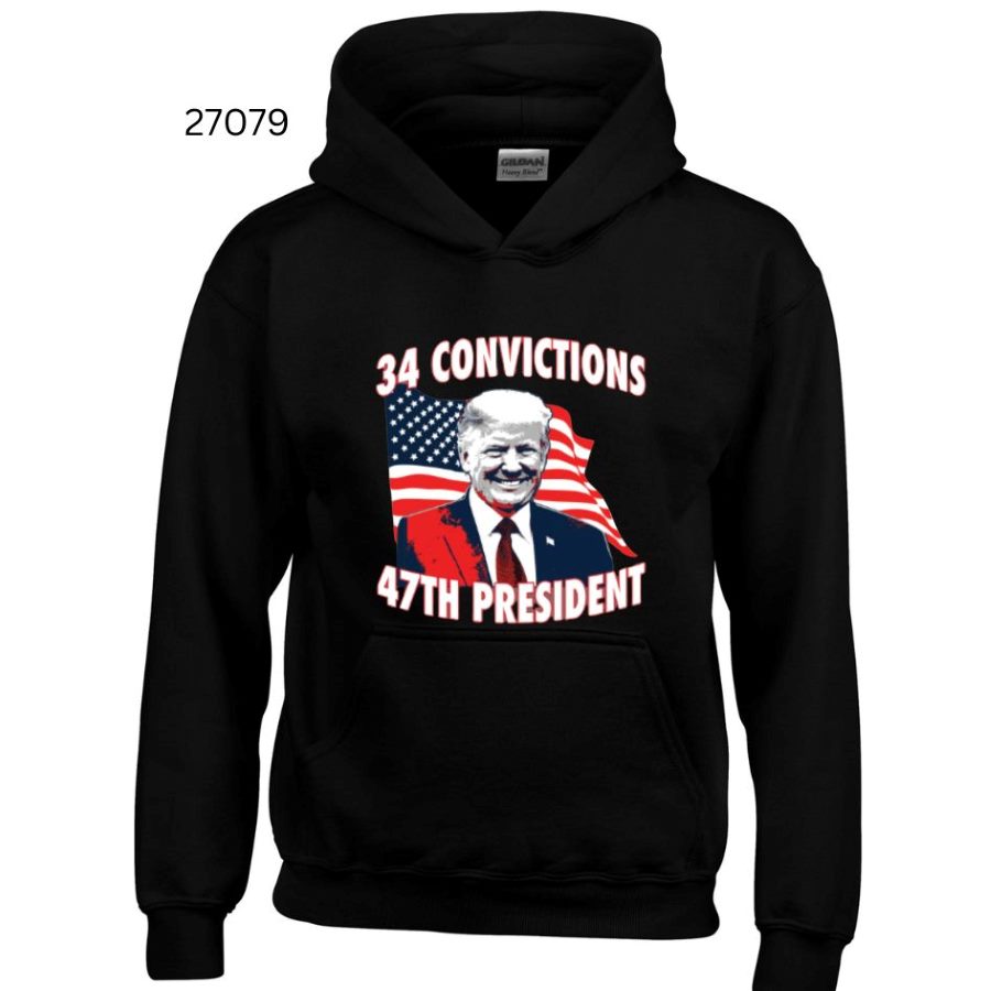 Wholesale HOODY Trump T-shirt 34 Convictions 47th President