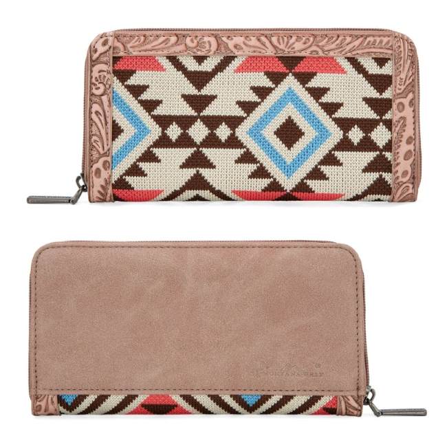 Montana West Tapestry Aztec Collection WALLET Pink