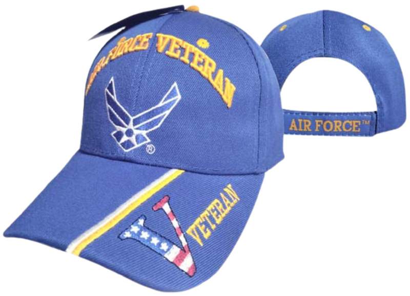 Official US Air Force Licensed AF Vet & Logo V on Bill CAP/Hat