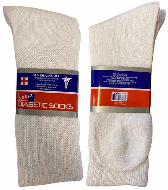 Wholesale Crew Diabetic SOCKS White Color