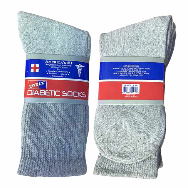 Wholesale Crew Diabetic SOCKS Gray Color