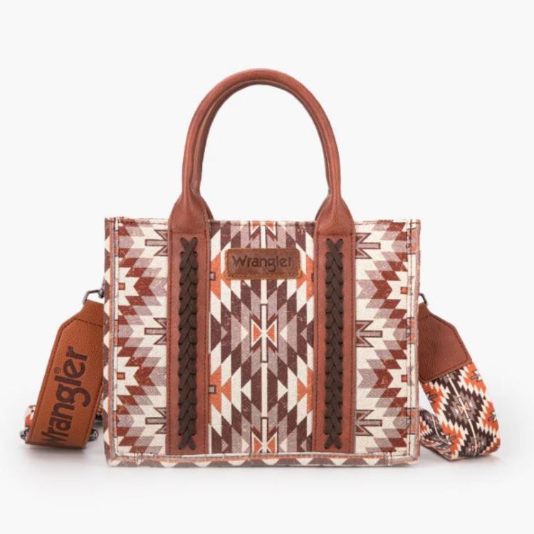 Wrangler All-Over Aztec Print Canvas TOTE BAG