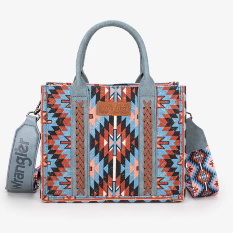 Wrangler All-Over Aztec Print Canvas TOTE BAG