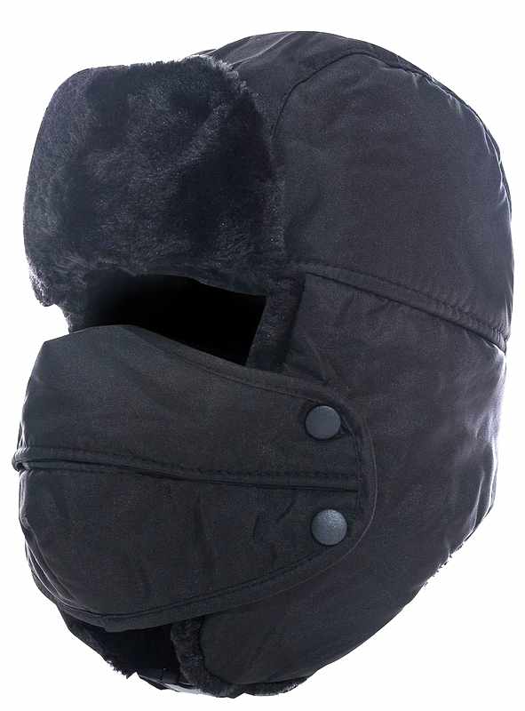 Aviator HAT with Fur Trim and Detachable Mask