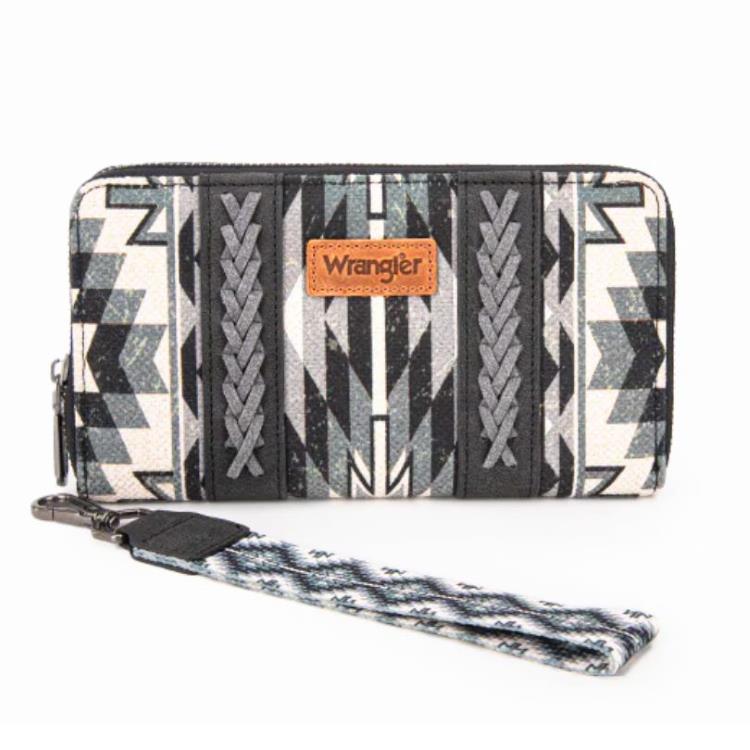 Wrangler Aztec Print Whipstitch Canvas WALLET