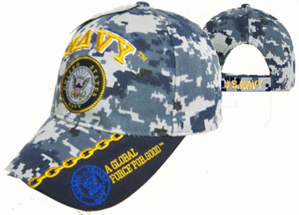 Official US Navy Licensed NAVY & Navy Emblem Camo CAP/Hat