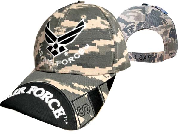 Official US Air Force Licensed Wings w/ Air Force Bill Camo CAP