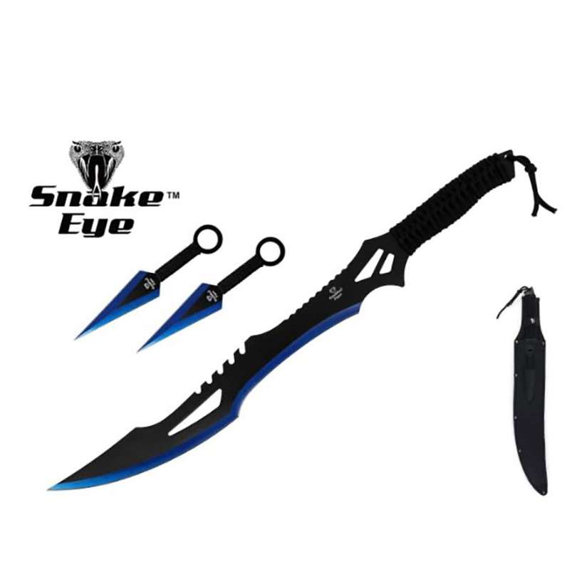 Snake Eye Tactical NINJA SWORD and Kunai/Throwing Knife Set