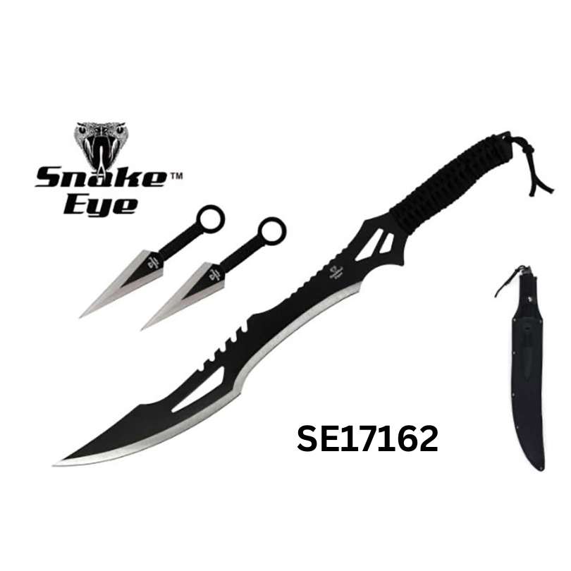 Snake Eye Tactical Ninja Sword and Kunai/Throwing KNIFE Set