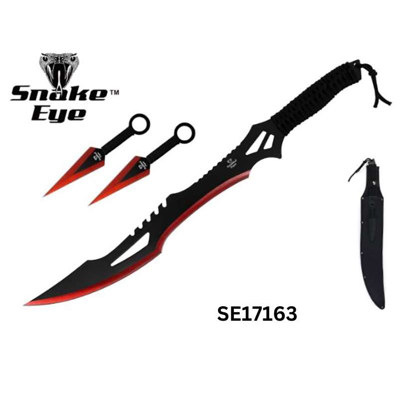 Snake Eye Tactical Ninja Sword and Kunai/THROWING KNIFE Set