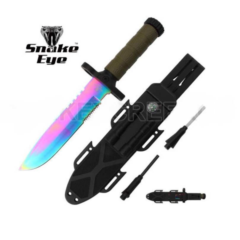 Snake Eye Tactical Fixed Blade SURVIVAL Hunting KNIFE