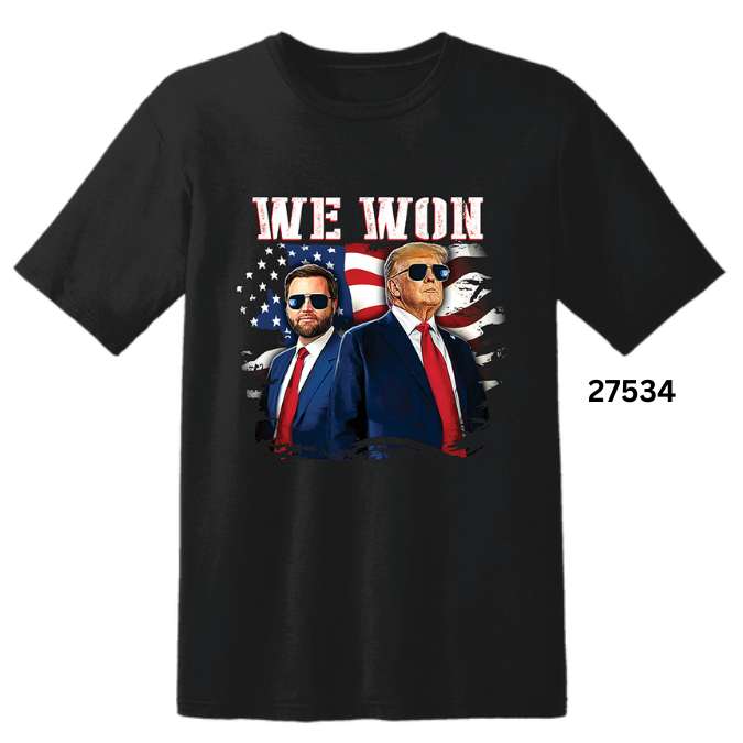 Wholesale T-SHIRT Trump with Vance We Won