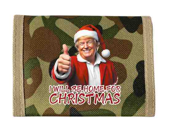 Trump ''I Will Be Home For Christmas'' Tri-Fold WALLET