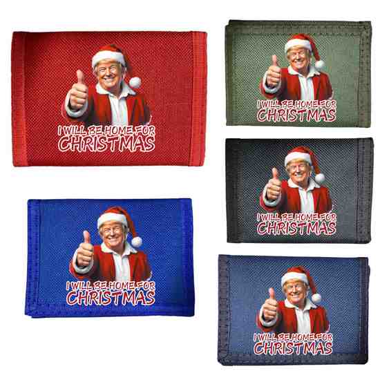 Trump ''I Will Be Home For Christmas'' Tri-Fold WALLET