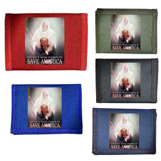 Trump '' You Have Been Chosen To SAVE AMERICA'' Tril-Fold WALLET