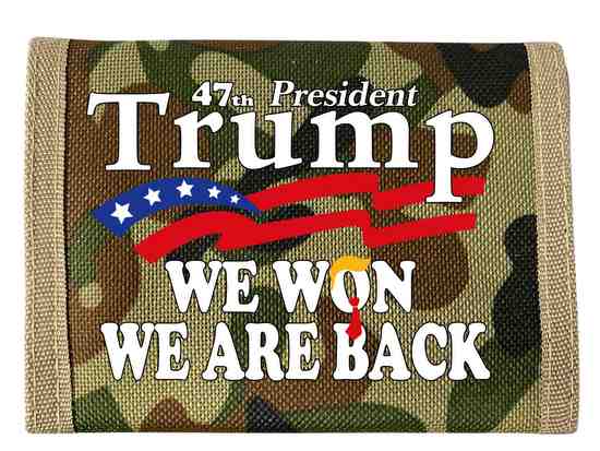 Trump ''We Won We Are Back'' Tri-fold WALLET