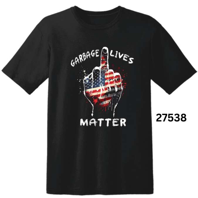 Wholesale T-SHIRT Garbage Lives Matter Black