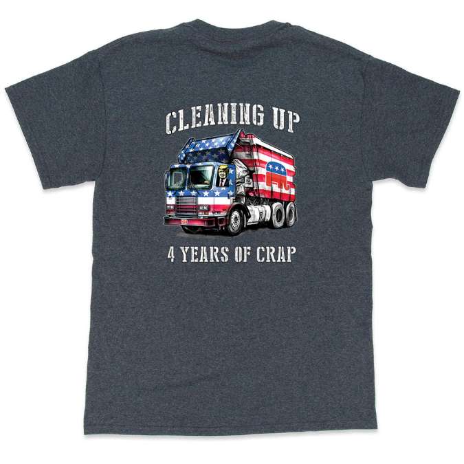 Wholesale Trump T-SHIRT Cleaning Up 4 Years XXL