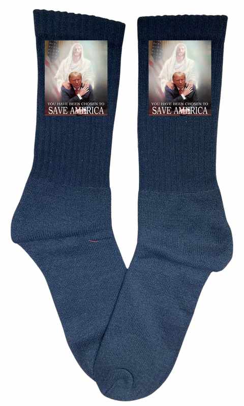 Trump '' You Have Been Chosen To SAVE AMERICA'' Black SOCKS