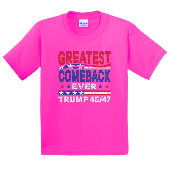 Wholesale T-SHIRT Greatest Comeback Ever TRUMP 45/47