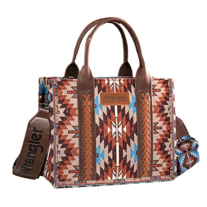 Wrangler All-Over Aztec Print Canvas TOTE BAG