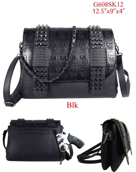 Wholesale Crossbody SKULL Design Conceal Carry