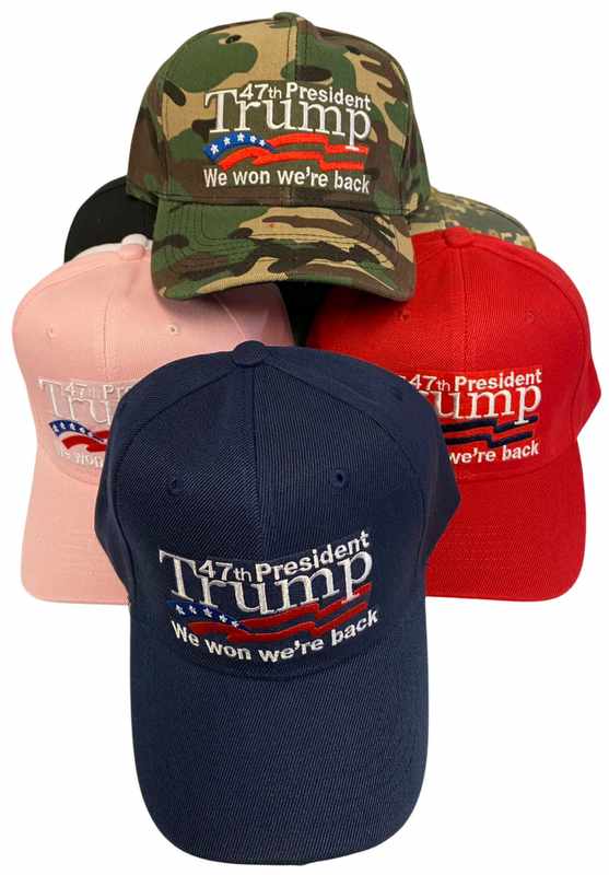 Wholesale Trump '' we won we're back''  BASEBALL CAP/Hat