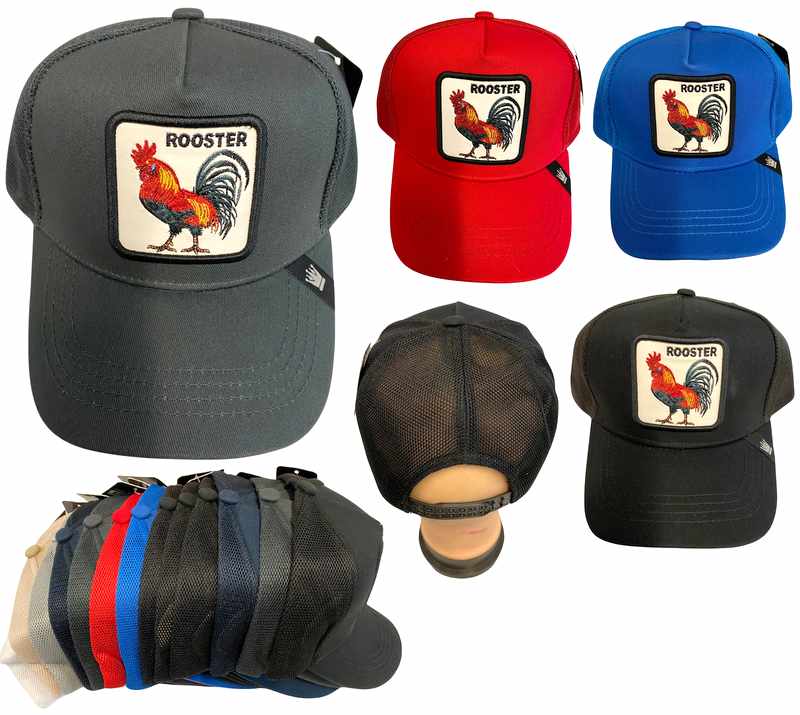 Wholesale Mesh Snapback Trucker HAT Embroidered ''ROOSTER''