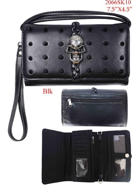 Wholesale Crossbody WALLET Purse Skull Design