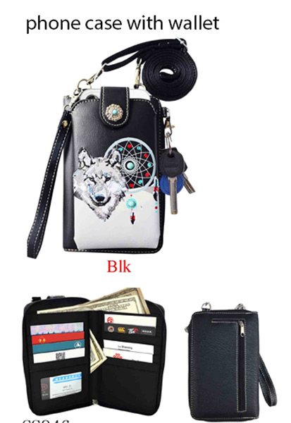 Wholesale Wallet Phone PURSE Wolf and Dream Catcher Design