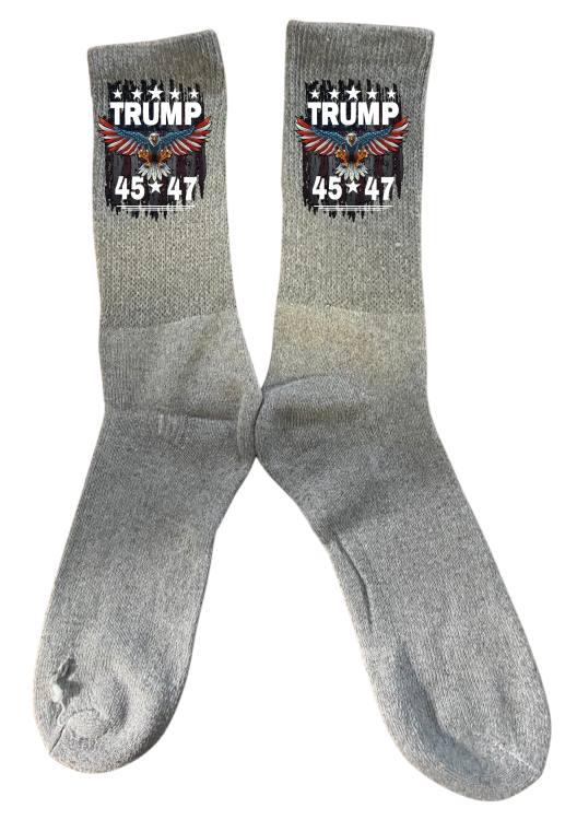 Wholesale SOCKS Trump Eagle 45 47 Grey Color