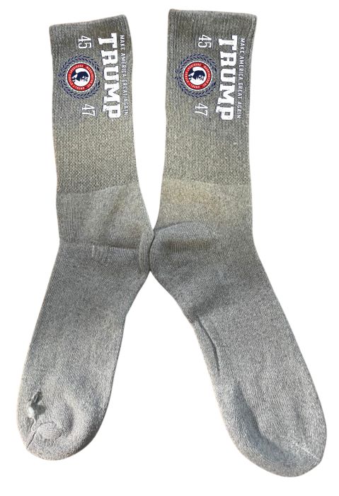 Wholesale SOCKS Make America Great Again Trump 45 47 Grey Color