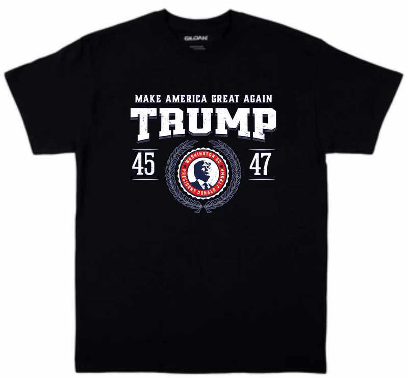 Wholesale TRUMP 45*47 Make America Great Again T-shirt Black