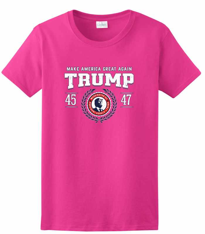 Wholesale TRUMP 45*47 Make America Great Again T-shirt Pink