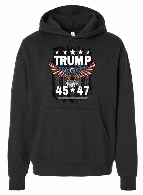 Wholesale Trump Eagle 45*47 HOODY Black Color