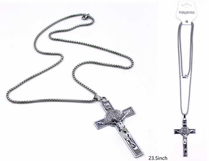 Wholesale Stainless Steel Jesus Cross NECKLACE