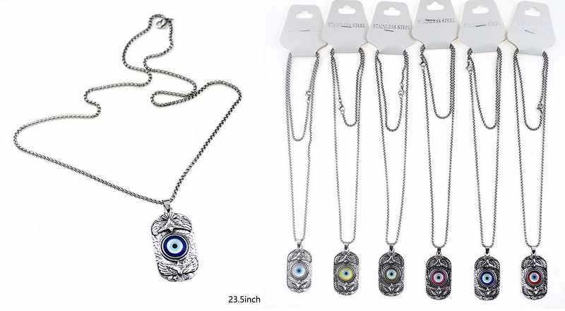 Wholesale Evil Eye Stainless Steel Fashion NECKLACE