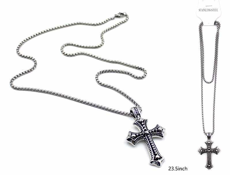 Wholesale Fashion Stainless Steel Cross NECKLACE