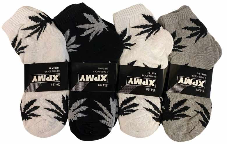 Wholesale Man Marijuana Design Ankle SOCKS