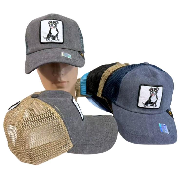 Wholesale Mesh Snapback Trucker HAT Embroidered Patch Dog