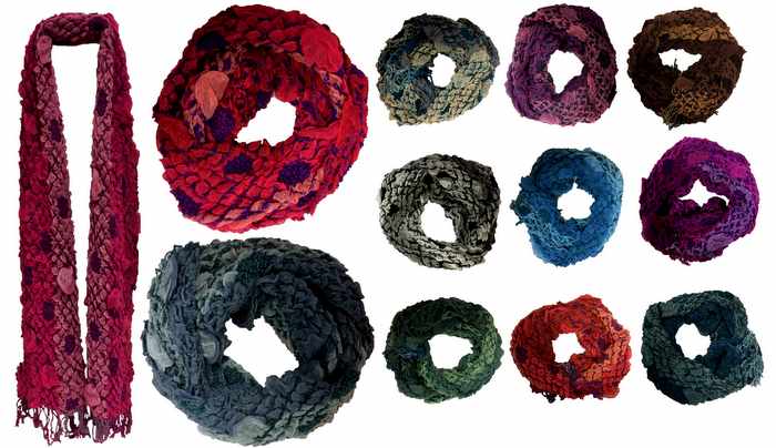 Wholesale Puffy Multicolor Bamboo SCARVES Assorted Colors