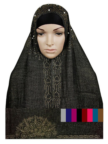 Wholesale Muslim HeadSCARVES with Rhinestone Pattern Assorted