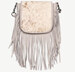 Montana West Genuine LEATHER Hair-On Fringe Crossbody Tan