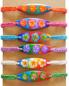 FLOWER Surf Board With Nylon Bracelet