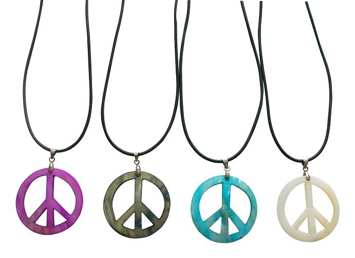Peace SIGN MOP Necklace